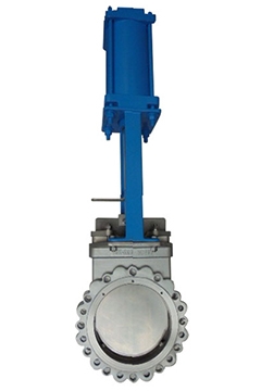 Pneumatic stainless steel knife gate valves