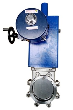 Electric operated knife gate valves