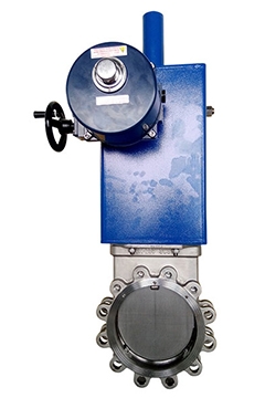 Electric operated knife gate valves