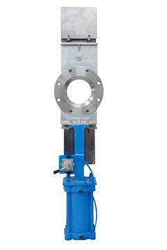 Pneumatic slide knife gate valves