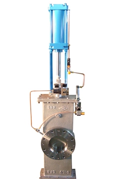 Pneumatic slide knife gate valves