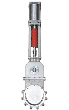 Pneumatic sealed knife gate valves