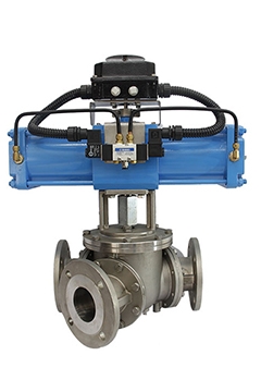 Y type 3 way ball diverter valves