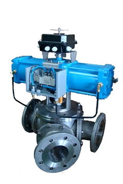 Y type 3 way ball diverter valves