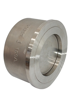 Single disc spring loaded wafer check valves