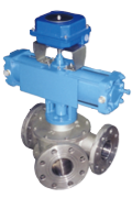 Y type 3 way plug diverter valves