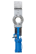 Pneumatic slide knife gate valves